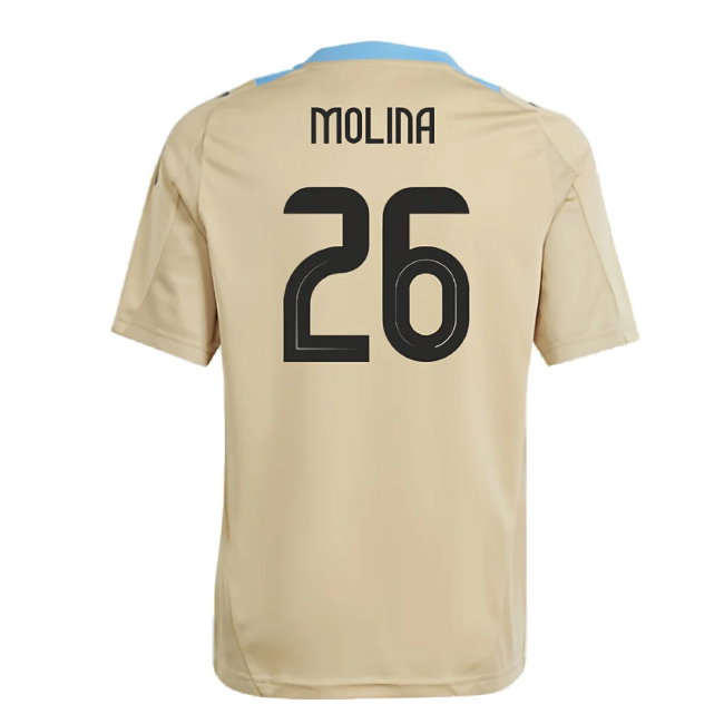 2024-2025 Argentina Training Jersey (Hazy Beige) - Kids (MOLINA 26)-SoccerKits Hub | Buy Soccer Jerseys Online